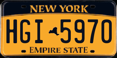NY license plate HGI5970