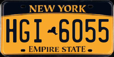 NY license plate HGI6055