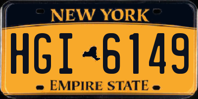 NY license plate HGI6149