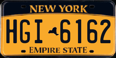 NY license plate HGI6162