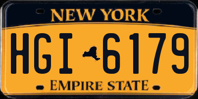 NY license plate HGI6179