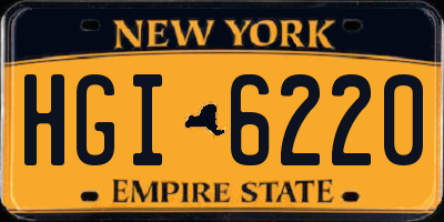 NY license plate HGI6220