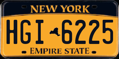 NY license plate HGI6225