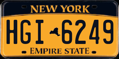 NY license plate HGI6249