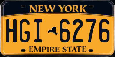 NY license plate HGI6276