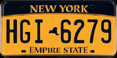 NY license plate HGI6279