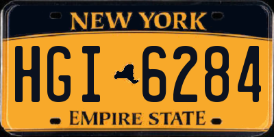 NY license plate HGI6284