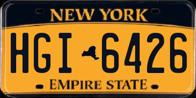 NY license plate HGI6426