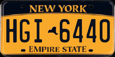 NY license plate HGI6440