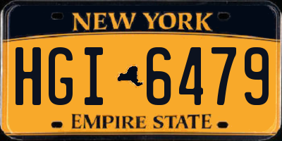 NY license plate HGI6479