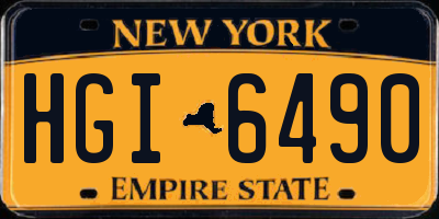 NY license plate HGI6490