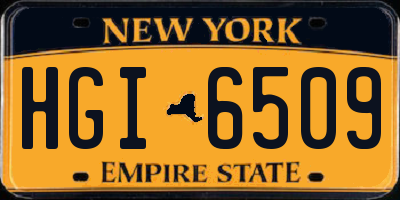 NY license plate HGI6509