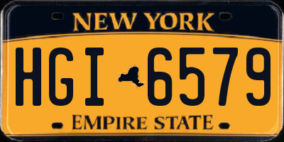 NY license plate HGI6579