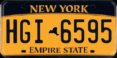 NY license plate HGI6595
