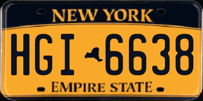 NY license plate HGI6638