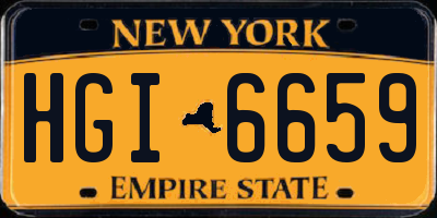 NY license plate HGI6659