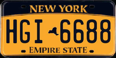 NY license plate HGI6688