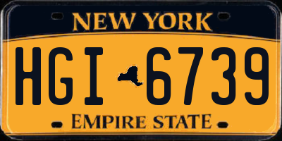 NY license plate HGI6739