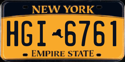NY license plate HGI6761