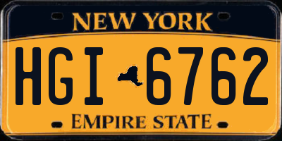 NY license plate HGI6762