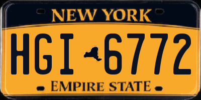 NY license plate HGI6772