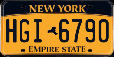 NY license plate HGI6790
