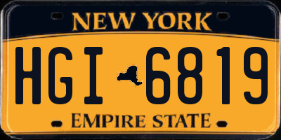 NY license plate HGI6819
