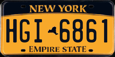 NY license plate HGI6861