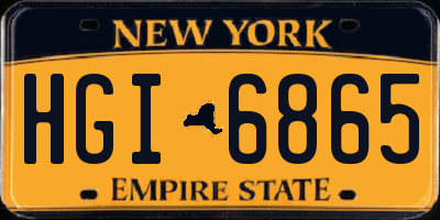 NY license plate HGI6865