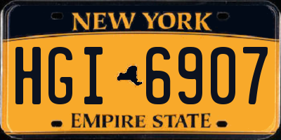 NY license plate HGI6907