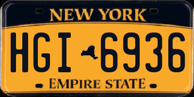 NY license plate HGI6936