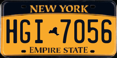 NY license plate HGI7056