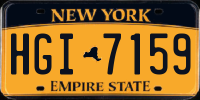 NY license plate HGI7159