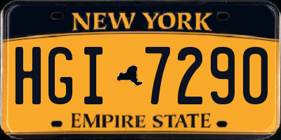 NY license plate HGI7290
