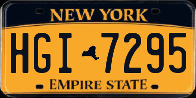 NY license plate HGI7295