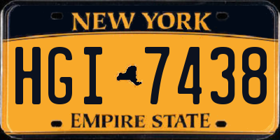 NY license plate HGI7438
