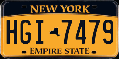 NY license plate HGI7479