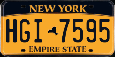 NY license plate HGI7595