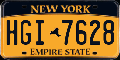 NY license plate HGI7628