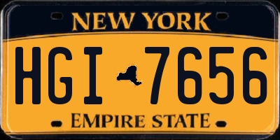 NY license plate HGI7656