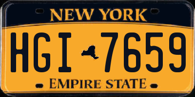 NY license plate HGI7659