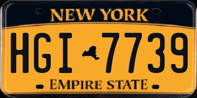NY license plate HGI7739