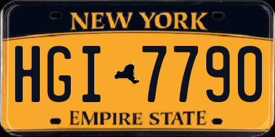 NY license plate HGI7790