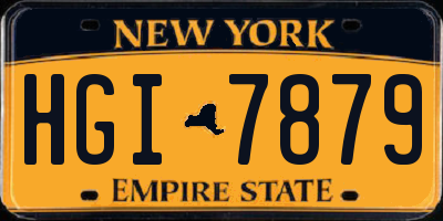 NY license plate HGI7879