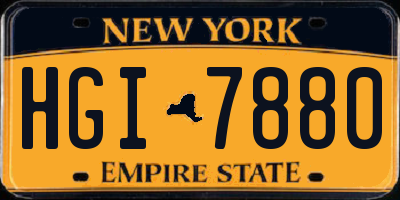 NY license plate HGI7880