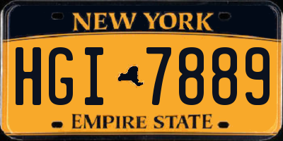NY license plate HGI7889