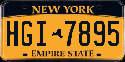 NY license plate HGI7895