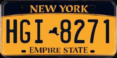 NY license plate HGI8271