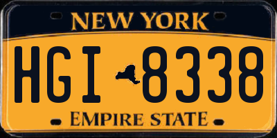 NY license plate HGI8338