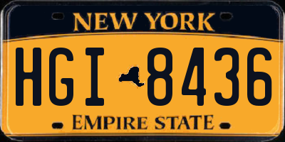 NY license plate HGI8436